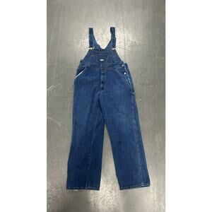VTG OshKosh Classic Overalls Mens Large Long Vestbak Blue Denim Carpenter Farmer
